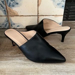 Catherine Malandrino Black Heeled Mules Size 6